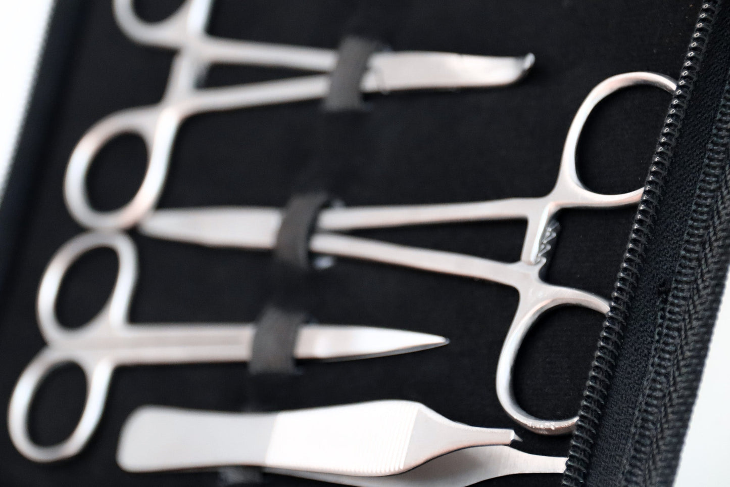 Close Up angle of Suture Kit intruments